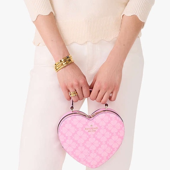 NWT-Kate Spade-SET-Spade Flower-Love Shack 3D Heart🩷Crossbody & Card Holder-$498 - Picture 11 of 16